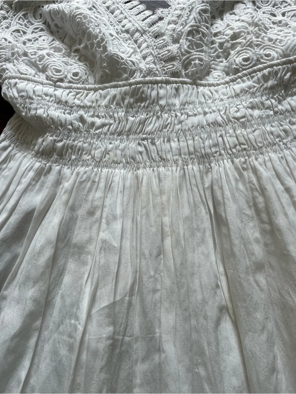 Zara White Crochet Bodice Spaghetti Strap Top - Picture 11 of 14
